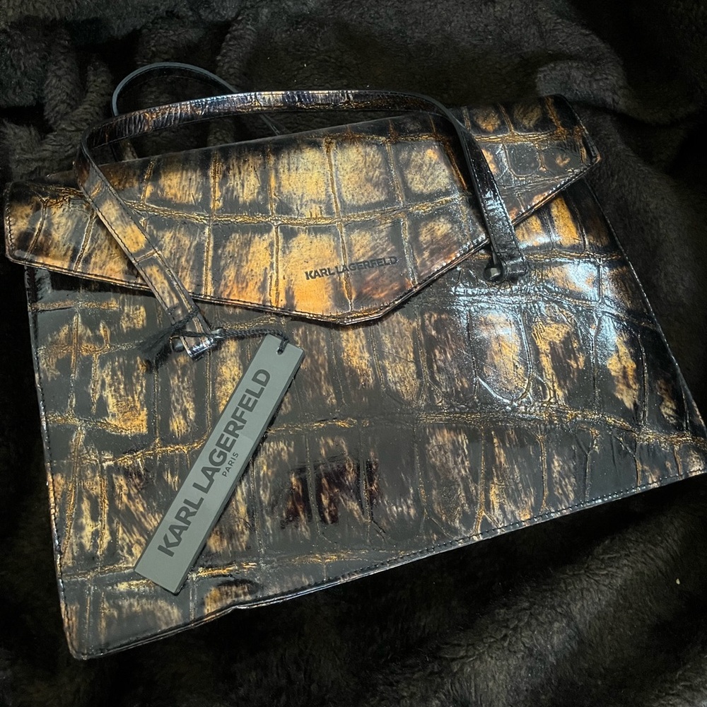 Karl Lagerfeld Briefcase Tote NWT